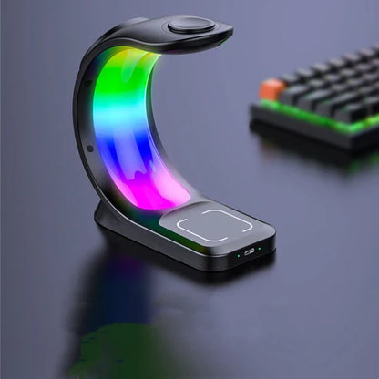 4-in-1 Magnetic Wireless Charger with RGB Atmosphere Light